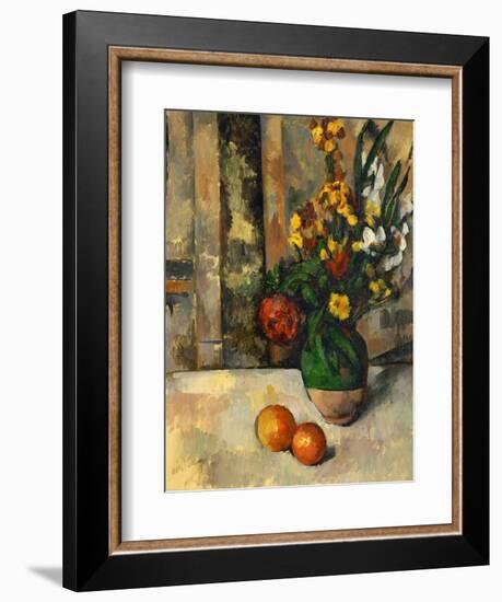 Vase and Apples-Paul Cézanne-Framed Giclee Print