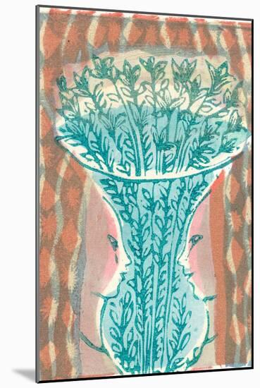 Vase and Faces-Mary Kuper-Mounted Giclee Print