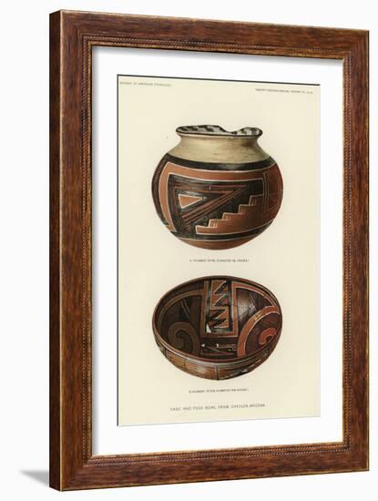 Vase and Food Bowl from Chevlon, Arizona-null-Framed Giclee Print