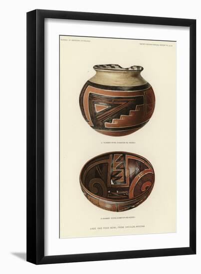 Vase and Food Bowl from Chevlon, Arizona-null-Framed Giclee Print