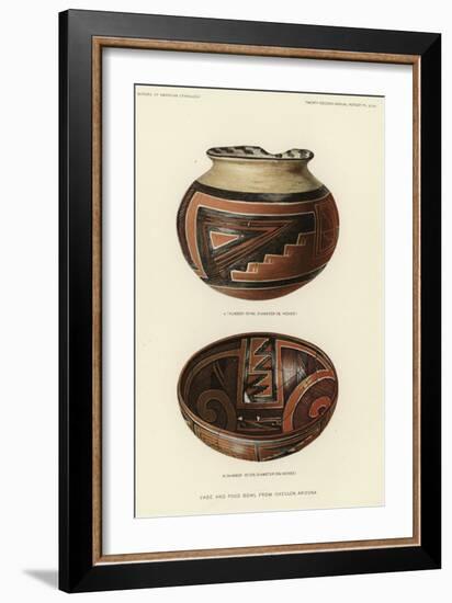 Vase and Food Bowl from Chevlon, Arizona-null-Framed Giclee Print