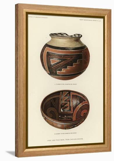 Vase and Food Bowl from Chevlon, Arizona-null-Framed Premier Image Canvas
