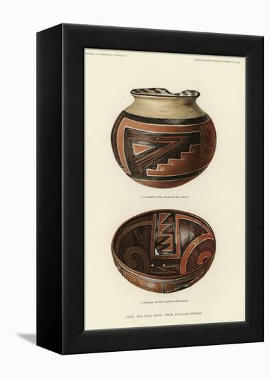 Vase and Food Bowl from Chevlon, Arizona-null-Framed Premier Image Canvas
