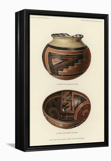 Vase and Food Bowl from Chevlon, Arizona-null-Framed Premier Image Canvas