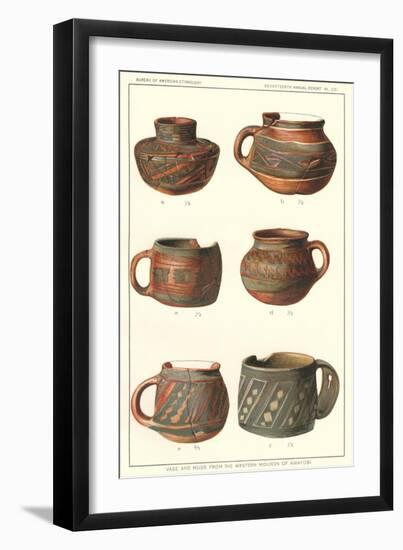 Vase and Mugs from Awatobi-null-Framed Art Print