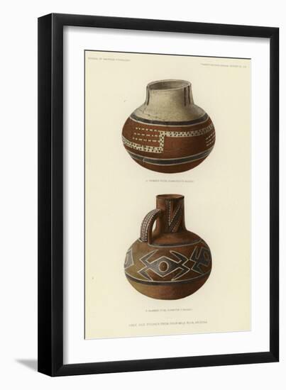 Vase and Pitcher from Four-Mile Ruin, Arizona-null-Framed Giclee Print