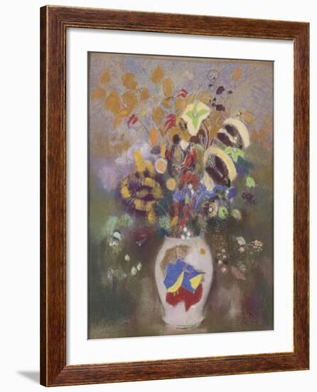 Vase Au Guerrier Japonais, 1905-1908-Odilon Redon-Framed Giclee Print