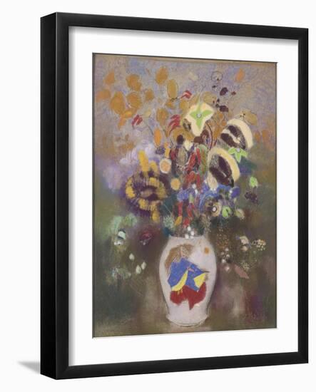 Vase Au Guerrier Japonais, 1905-1908-Odilon Redon-Framed Giclee Print