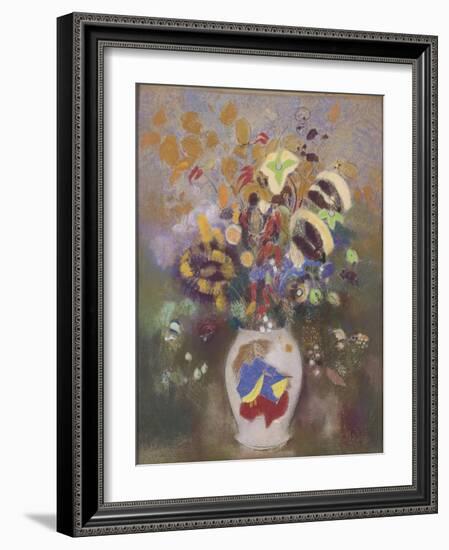 Vase Au Guerrier Japonais, 1905-1908-Odilon Redon-Framed Giclee Print