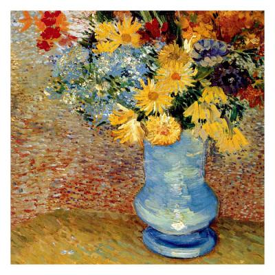 Vase Avec Bouquets De Fleurs Art Print By Vincent Van Gogh Artcom