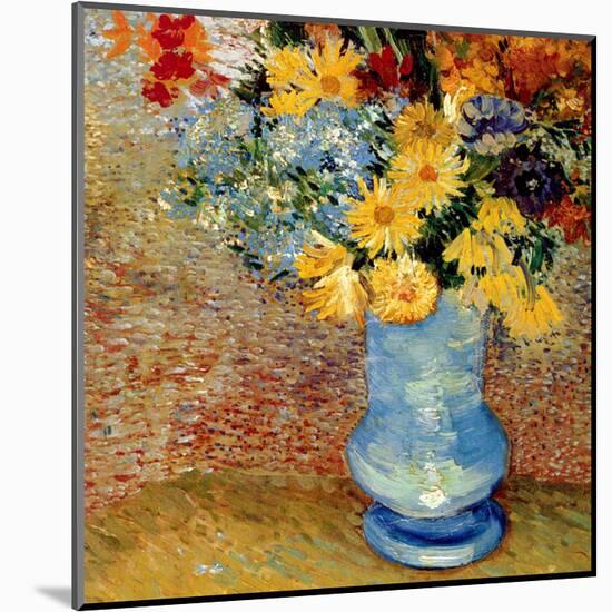 Vase Avec Bouquets De Fleurs-Vincent van Gogh-Mounted Art Print