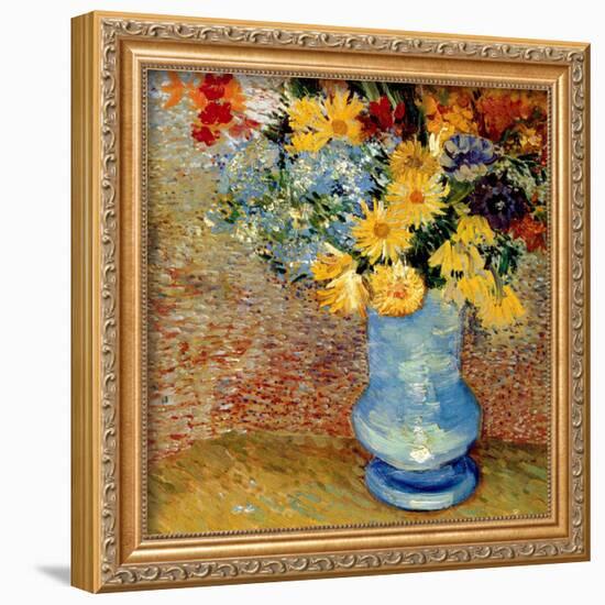 Vase Avec Bouquets De Fleurs Framed Art Print By Vincent Van Gogh Artcom