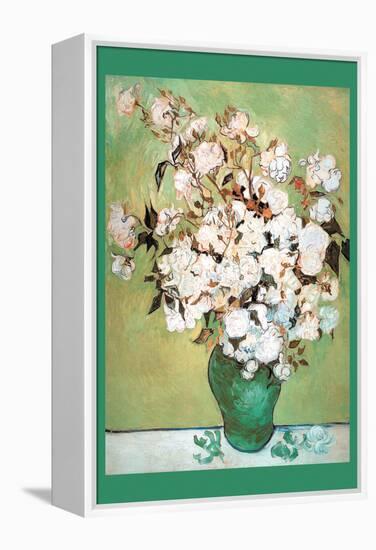 Vase Avec Roses-Vincent van Gogh-Framed Stretched Canvas