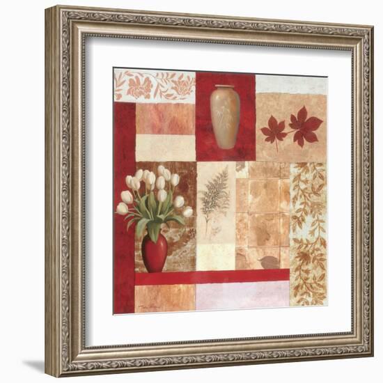 Vase Collage I-TC Chiu-Framed Art Print