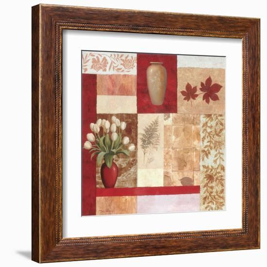 Vase Collage I-TC Chiu-Framed Art Print