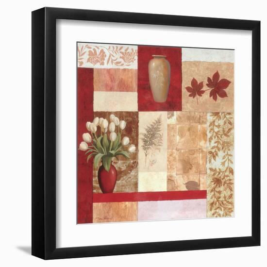 Vase Collage I-TC Chiu-Framed Art Print