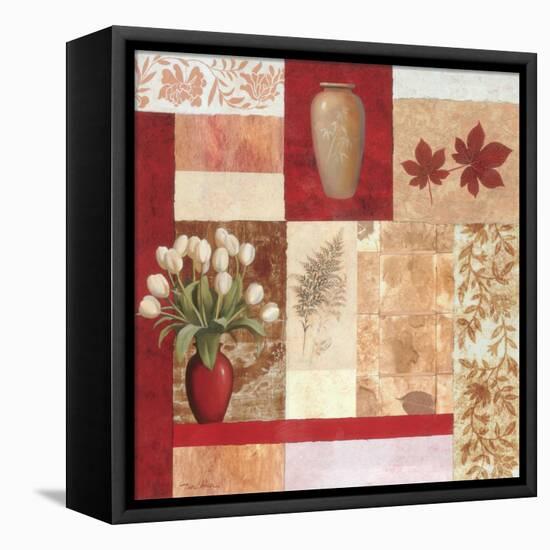 Vase Collage I-TC Chiu-Framed Stretched Canvas