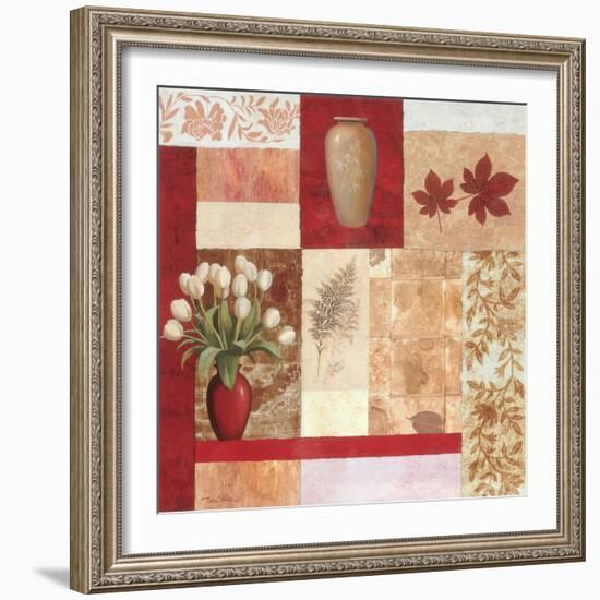 Vase Collage I-TC Chiu-Framed Art Print