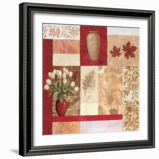 Vase Collage I-TC Chiu-Framed Art Print