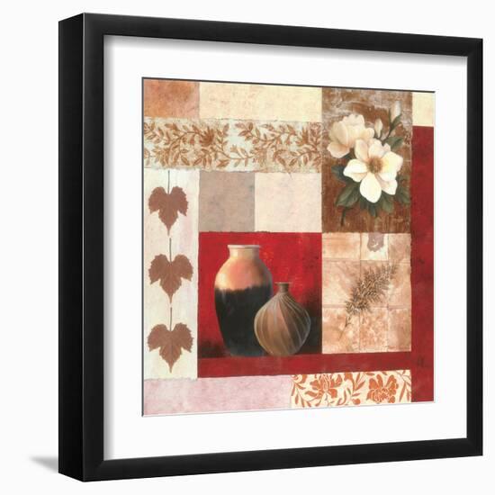 Vase Collage II-TC Chiu-Framed Art Print