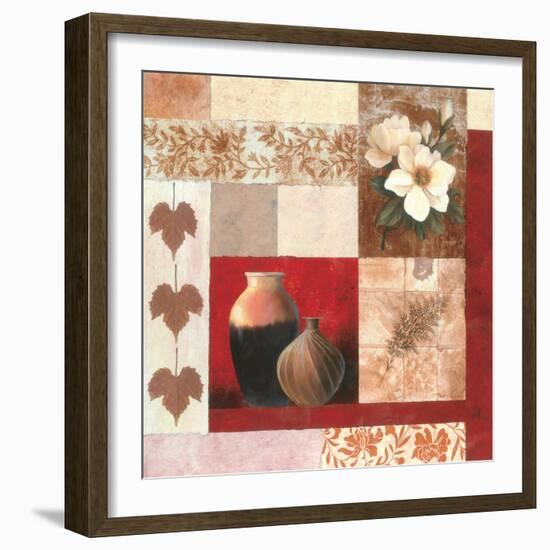 Vase Collage II-TC Chiu-Framed Art Print