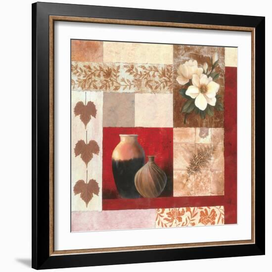 Vase Collage II-TC Chiu-Framed Art Print