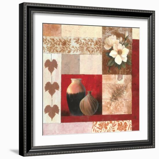 Vase Collage II-TC Chiu-Framed Art Print