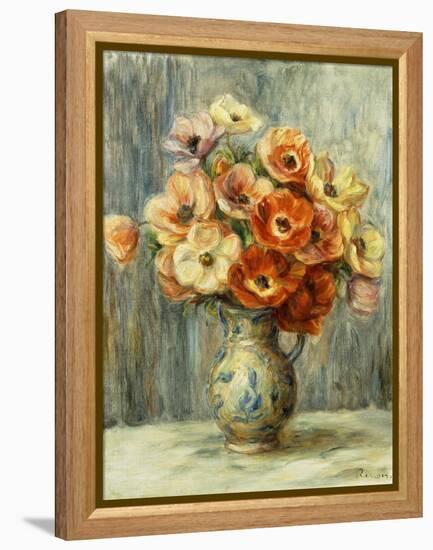 Vase D'Anemones-Pierre-Auguste Renoir-Framed Premier Image Canvas