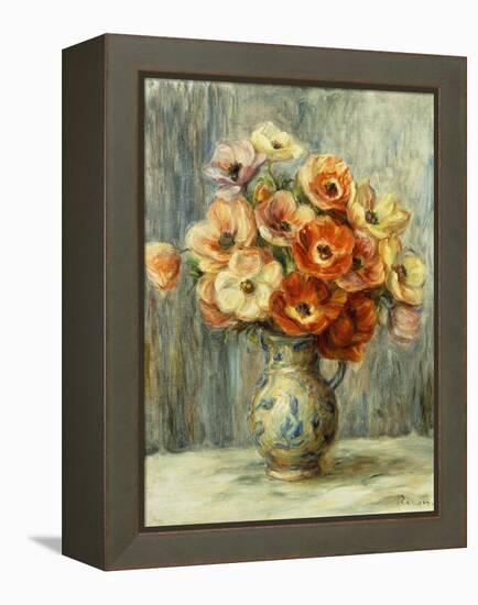 Vase D'Anemones-Pierre-Auguste Renoir-Framed Premier Image Canvas