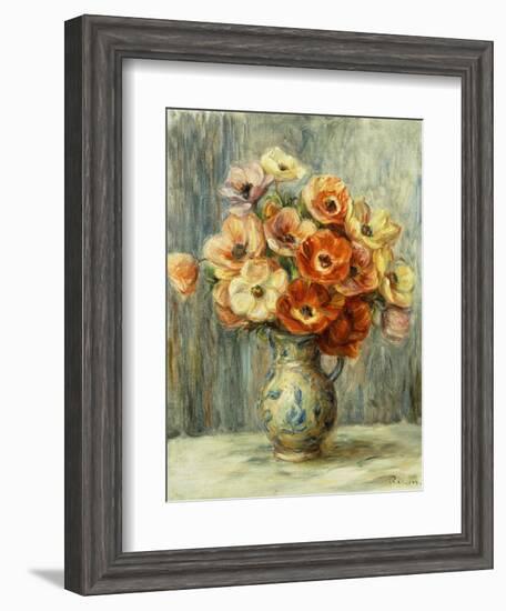 Vase D'Anemones-Pierre-Auguste Renoir-Framed Giclee Print