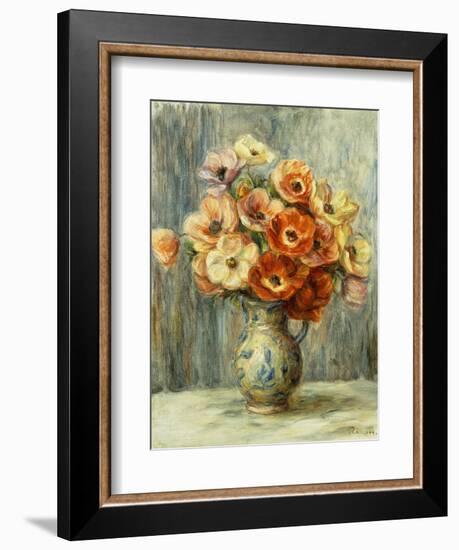 Vase D'Anemones-Pierre-Auguste Renoir-Framed Giclee Print