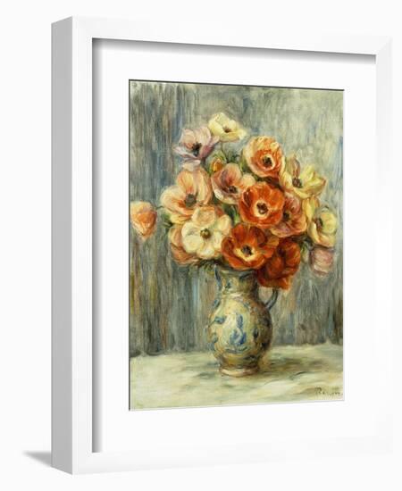 Vase D'Anemones-Pierre-Auguste Renoir-Framed Giclee Print