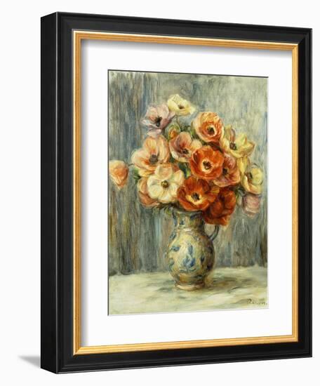 Vase D'Anemones-Pierre-Auguste Renoir-Framed Giclee Print