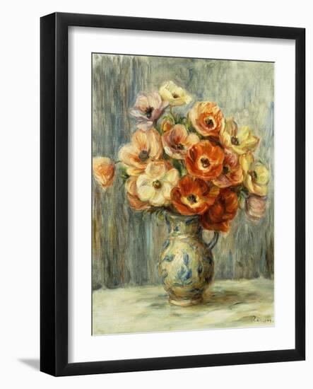 Vase D'Anemones-Pierre-Auguste Renoir-Framed Giclee Print