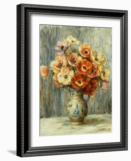 Vase D'Anemones-Pierre-Auguste Renoir-Framed Giclee Print