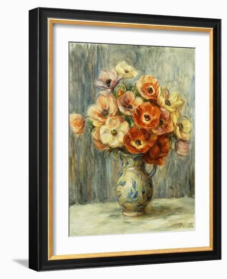 Vase D'Anemones-Pierre-Auguste Renoir-Framed Giclee Print