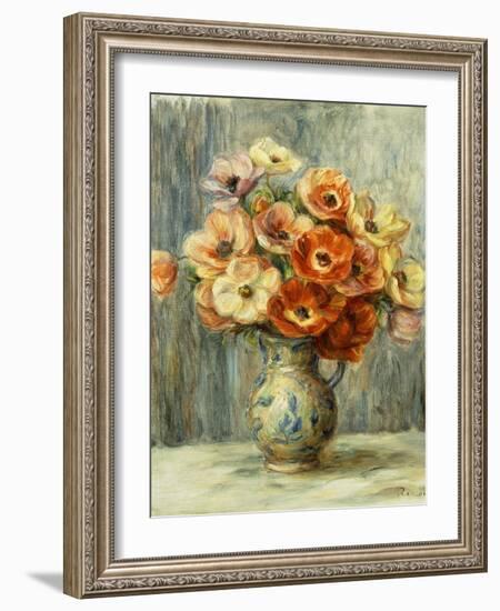 Vase d'Anemones-Pierre-Auguste Renoir-Framed Giclee Print