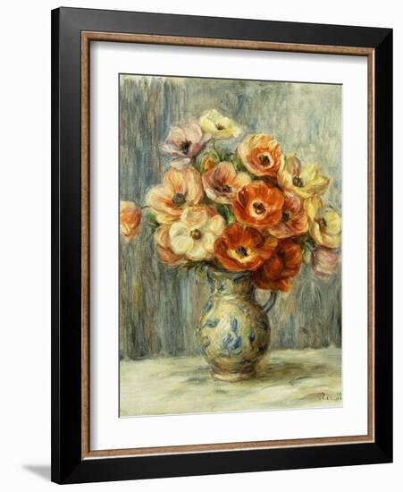 Vase d'Anemones-Pierre-Auguste Renoir-Framed Giclee Print