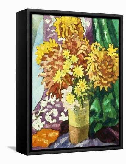 Vase De Dahlias, C.1935 (Oil on Canvas)-Louis Valtat-Framed Premier Image Canvas