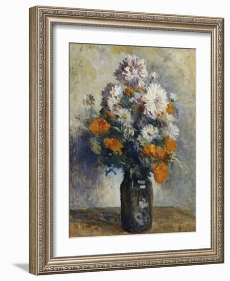 Vase De Dahlias-Maximilien Luce-Framed Giclee Print