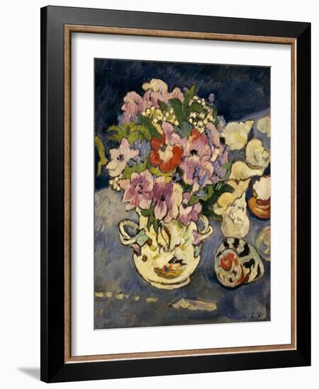 Vase De Fleurs, 1930 (Oil on Canvas)-Louis Valtat-Framed Giclee Print