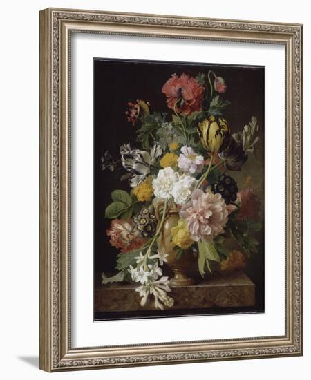 Vase de fleurs avec une tubéreuse cassée-Jan Frans van Dael-Framed Giclee Print