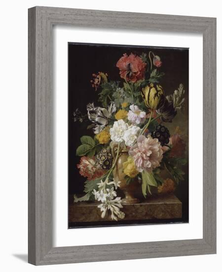 Vase de fleurs avec une tubéreuse cassée-Jan Frans van Dael-Framed Giclee Print