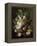 Vase de fleurs, raisins et pêches-Jan Frans van Dael-Framed Premier Image Canvas