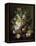 Vase de fleurs, raisins et pêches-Jan Frans van Dael-Framed Premier Image Canvas