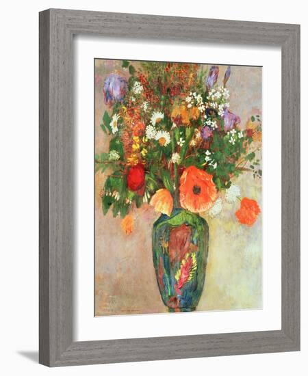 Vase De Fleurs-Odilon Redon-Framed Giclee Print