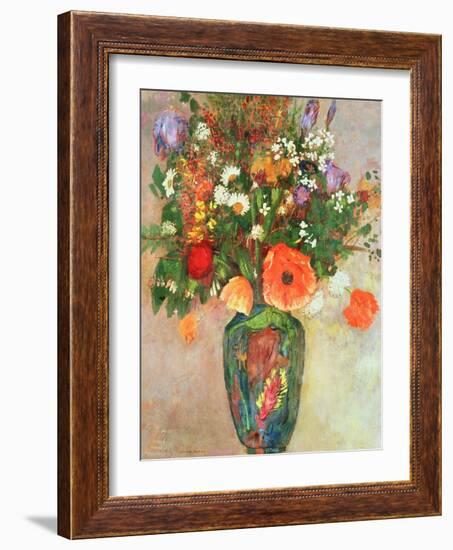 Vase De Fleurs-Odilon Redon-Framed Giclee Print