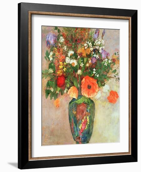 Vase De Fleurs-Odilon Redon-Framed Giclee Print