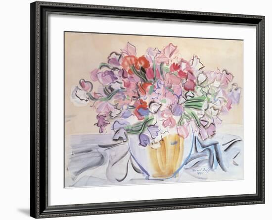 Vase de Pois de Senteur-Raoul Dufy-Framed Giclee Print