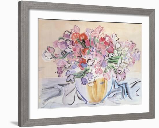 Vase de Pois de Senteur-Raoul Dufy-Framed Giclee Print